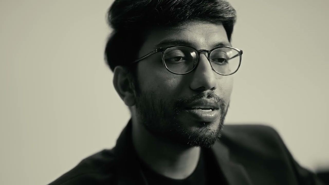Sashank, NxtWave’s co-founder, in a black-and-white interview frame