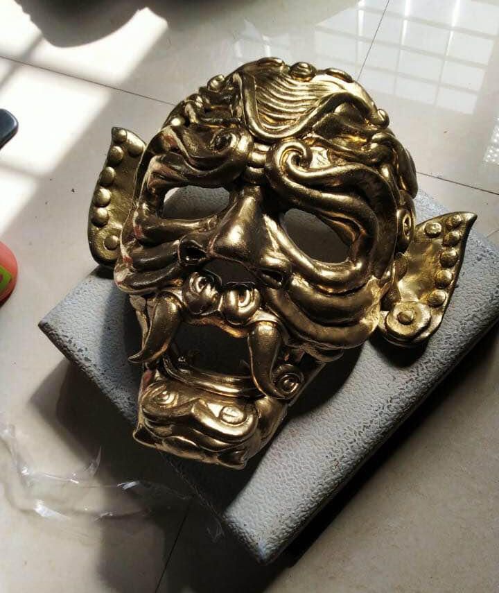 A hand-made gold mask